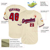 Custom Cream Red-Royal Mesh Authentic Throwback Baseball Jersey