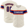 Custom Cream Royal-Orange Authentic Baseball Jersey