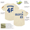 Custom Cream Royal Mesh Authentic Throwback Baseball Jersey