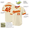 Custom Cream Red-Gold Authentic Throwback Baseball Jersey