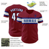 Custom Crimson White-Royal Authentic Baseball Jersey