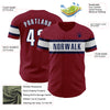 Custom Crimson White-Navy Authentic Baseball Jersey