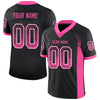 Custom Black Pink-White Mesh Drift Fashion Football Jersey