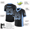 Custom Black Light Blue-White Mesh Drift Fashion Football Jersey