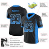 Custom Black Powder Blue-White Mesh Drift Fashion Football Jersey