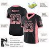 Custom Black Medium Pink-White Mesh Drift Fashion Football Jersey