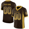 Custom Brown Old Gold-Cream Mesh Drift Fashion Football Jersey