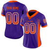 Custom Purple Orange-White Mesh Drift Fashion Football Jersey