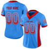 Custom Powder Blue Red-White Mesh Drift Fashion Football Jersey