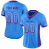 Custom Powder Blue Purple-White Mesh Drift Fashion Football Jersey