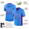 Custom Powder Blue Purple-White Mesh Drift Fashion Football Jersey