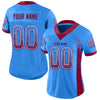 Custom Powder Blue Maroon-White Mesh Drift Fashion Football Jersey