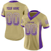 Custom Vegas Gold Purple-White Mesh Drift Fashion Football Jersey