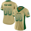 Custom Vegas Gold Green-White Mesh Drift Fashion Football Jersey