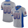 Custom Gray Royal-Orange Mesh Drift Fashion Football Jersey