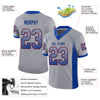 Custom Gray Royal-Red Mesh Drift Fashion Football Jersey