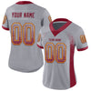 Custom Gray Crimson-Gold Mesh Drift Fashion Football Jersey