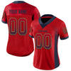 Custom Red Navy-Old Gold Mesh Drift Fashion Football Jersey