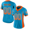 Custom Panther Blue Orange-White Mesh Drift Fashion Football Jersey