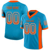 Custom Panther Blue Orange-White Mesh Drift Fashion Football Jersey