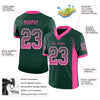 Custom Green Pink-White Mesh Drift Fashion Football Jersey