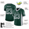 Custom Green Gray-White Mesh Drift Fashion Football Jersey