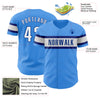 Custom Electric Blue White-Royal Authentic Baseball Jersey