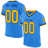 Custom Powder Blue Gold-Royal Mesh Authentic Throwback Football Jersey