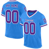 Custom Powder Blue Purple-White Mesh Authentic Throwback Football Jersey