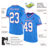 Custom Powder Blue White-Purple Mesh Authentic Throwback Football Jersey