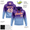 Custom Stitched Purple White Light Blue-Orange Fade Fashion Sports Pullover Sweatshirt Hoodie