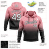 Custom Stitched Medium Pink White-Black Fade Fashion Sports Pullover Sweatshirt Hoodie