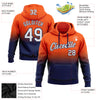 Custom Stitched Orange White-Navy Fade Fashion Sports Pullover Sweatshirt Hoodie