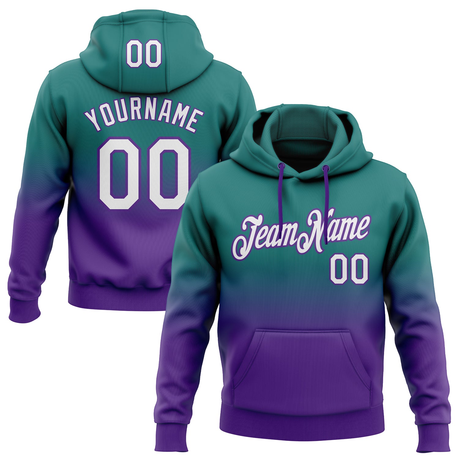 Teal and purple on sale hoodie