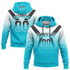 Custom Stitched White Black-Lakes Blue Fade Fashion Arrow Sports Pullover Sweatshirt Hoodie