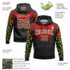 Custom Stitched Red Black-White Fade Fashion Leopard Print Sports Pullover Sweatshirt Hoodie