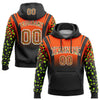 Custom Stitched Orange Black-White Fade Fashion Leopard Print Sports Pullover Sweatshirt Hoodie