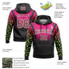 Custom Stitched Hot Pink Black-White Fade Fashion Leopard Print Sports Pullover Sweatshirt Hoodie