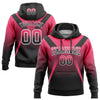 Custom Stitched Neon Pink Black-White Fade Fashion Arrow Sports Pullover Sweatshirt Hoodie