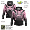 Custom Stitched Light Pink Black-White Fade Fashion Arrow Sports Pullover Sweatshirt Hoodie