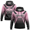 Custom Stitched Light Pink Black-White Fade Fashion Arrow Sports Pullover Sweatshirt Hoodie