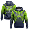 Custom Stitched Neon Green Navy-White Fade Fashion Arrow Sports Pullover Sweatshirt Hoodie