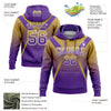 Custom Stitched Old Gold Purple-White Fade Fashion Arrow Sports Pullover Sweatshirt Hoodie