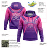 Custom Stitched Pink Purple-White Fade Fashion Arrow Sports Pullover Sweatshirt Hoodie