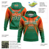 Custom Stitched Orange Kelly Green-White Fade Fashion Arrow Sports Pullover Sweatshirt Hoodie