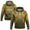 Custom Stitched Old Gold Olive-White Fade Fashion Arrow Sports Pullover Sweatshirt Hoodie