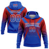 Custom Stitched Red Thunder Blue-White Fade Fashion Arrow Sports Pullover Sweatshirt Hoodie