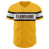 Custom Gold Brown-White Authentic Baseball Jersey