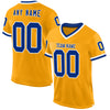 Custom Gold Royal-White Mesh Authentic Throwback Football Jersey