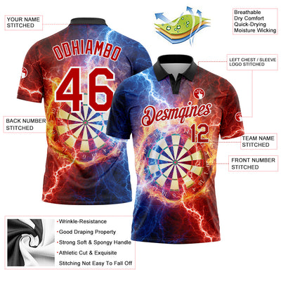 Red Sublimated Custom Polo Shirts for Business and Team | YoungSpeeds